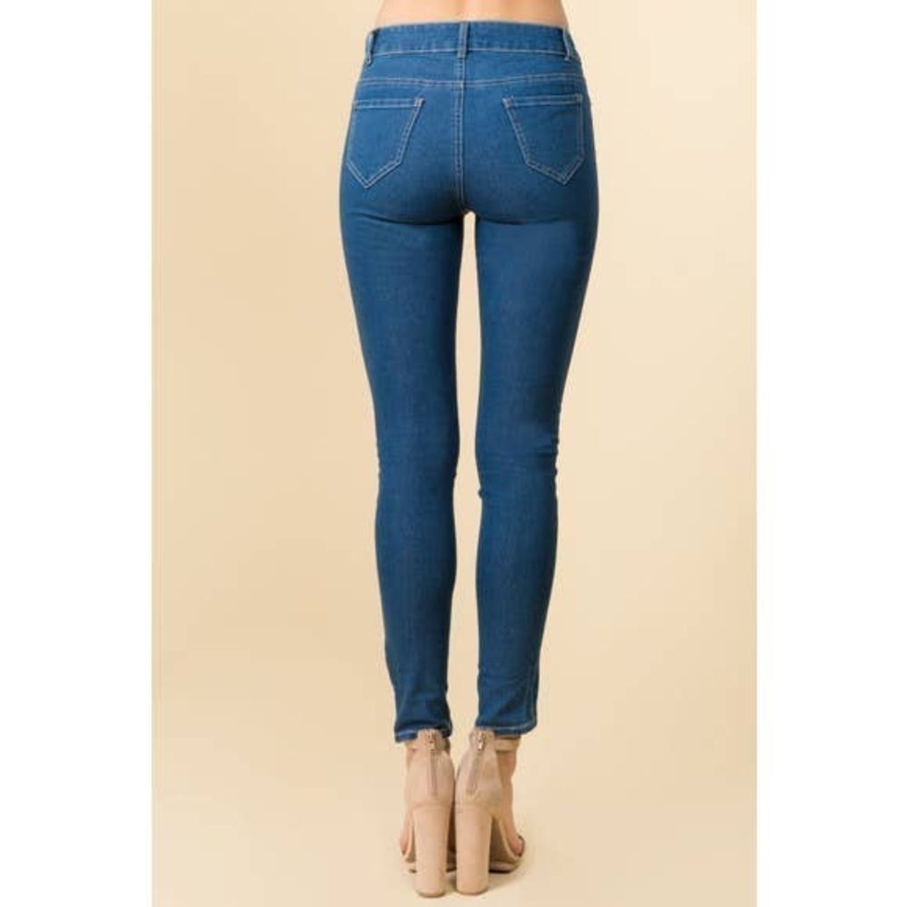Low Rise Basic Stretch Skinny Denim Jeans - Picture 3 of 6